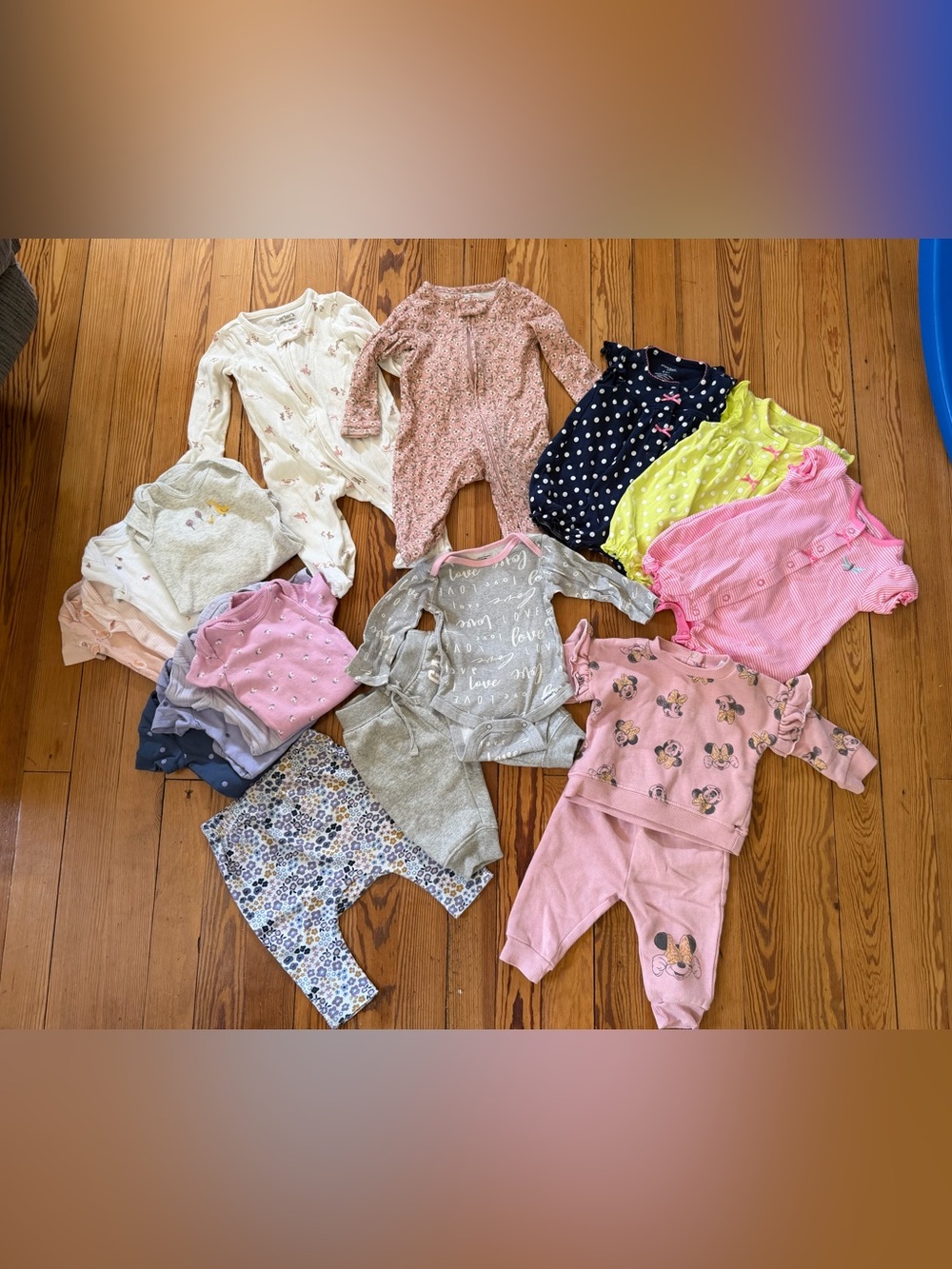 Baby Girl 0-3 Month Clothing Lot Carter’s GAP Disney Honest Gerber 17 Pc Bundle